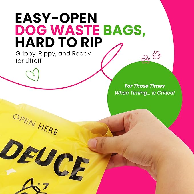 Dog Poop Bags 120 Count – Leakproof, Extra Thick & Easy Open | Unscented Plant-Based PLA + PBAT, Fits All Dispensers | Funny Hey Stinky Design – $1 Donated to Service & Therapy Dogs