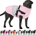 AOFITEE Dog Coat, Large Dog Jacket, Dogs Coat with Harness Built in, Reflective Waterproof Dogs Jackets Winter with Furry Collar, Warm Polar Fleece Pet Sweater Snowsuit for Doberman, Great Dane, XXL