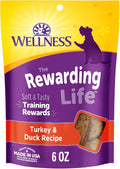 Wellness Rewarding Life Dog Treats, Training Treat, Grain Free, Soft Turkey & Duck (6 Ounce Bag)