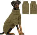 ASENKU Knitted Dog Sweater, Pullover Big Thermal Dog Winter Sweater, Turtleneck Doggy Sweaters for Large Medium Dogs Boy Girl, Warm Pet Sweaters Outfit Border Collie,Pit Bull,Golden Retriever, 5XL