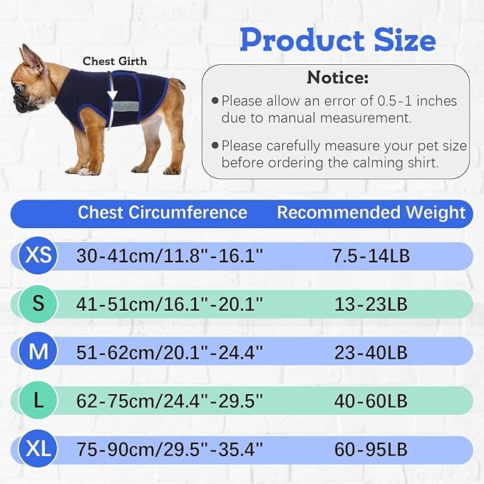 MIGOHI Dog Anxiety Relief Coat,Comfort Anxiety Vest for Dogs,Adjustable Dog Anxiety Calming Wrap for Fireworks,Thunderstorm,Travel,Separation,Anxiety Jacket for Small Dogs,XS,Green