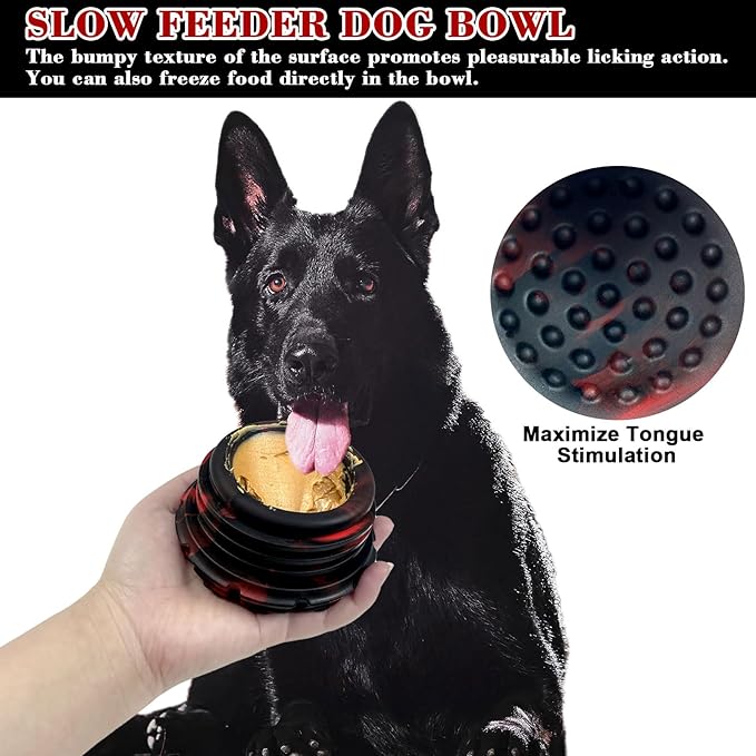 Yipetor Dog Toy, Frozen Dog Treats to Keep Dogs Busy, Interactive Treat Dispensing Dog Toy Puzzle, Interactive Chew Toys for Dog Power Chewer, Durable Rubber-Easy to Clean-Holds Kibble - Large