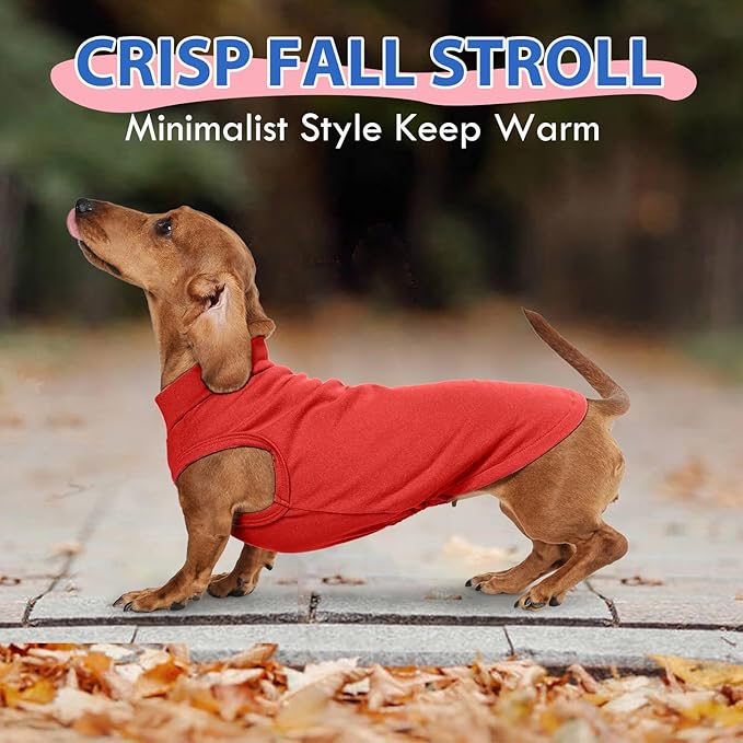 Dog Fleece Vest -Red, XXL - Pullover Lightweight Sweater | Warm and Stretchable Medium Dogs Sweatshirt,Winter Soft Jacket for Holiday Clothing