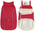 Malier Dog Winter Coat, Large, Red - Windproof, Extra Warm, Reflective Clothes for Small Medium Large Dogs and Puppy