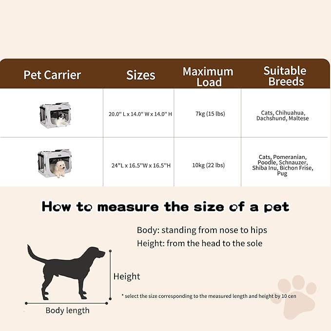 Large Cat Carrier for Cats Collapsible Soft Pet XL Crate for Large/Medium Cats 15lbs+, Car Travel Portable Bag with Water Bottle Slot Ideal for Long Trips (Grey, 20.0"L x 14.0"W x 14.0"H)