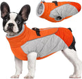 AOFITEE Dog Coat, Dog Winter Coat, Reflective Small Dogs Jacket with Harness Built in and Fleece Lined, Waterproof Pet Winter Jacket Warm Snowsuit for Small Medium Large Dogs, Orange M