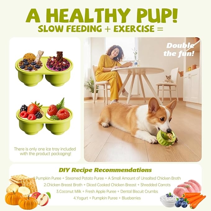 Frozen Dog Treat Toy to Keep Them Busy, Cognitive Dog Enrichment Toys for Brain Stimulation, Long Lasting Interactive Toys to Reduce Boredom & Anxiety Relief,Gift for Puppy Medium
