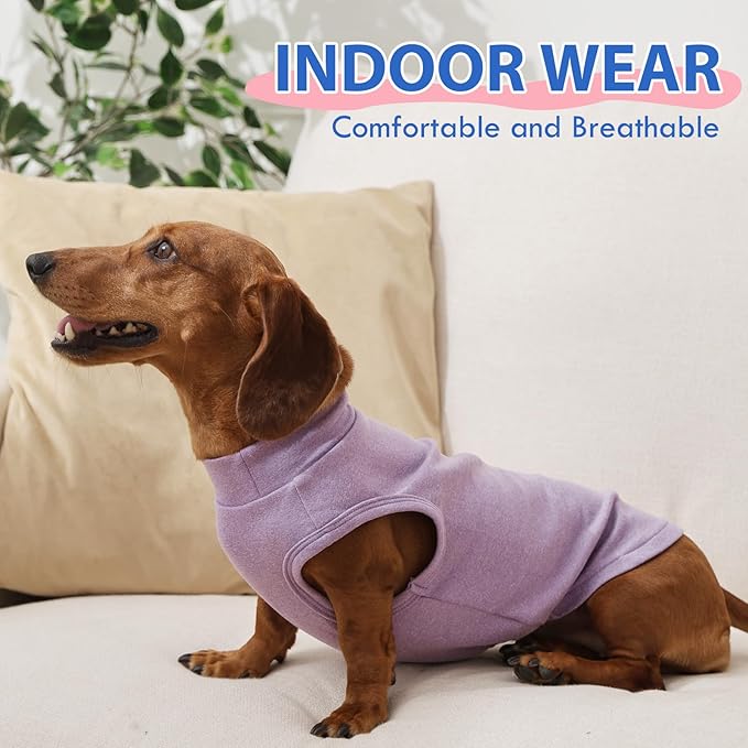 Dog Sweater Fleece - Purple, XS - Stretchable Sleeveless Vest | Warm Lightweight Sweatershirt, Pullover Design for Puppy,Chihuahua Clothes,Autumn/Winter Outdoor Clothing
