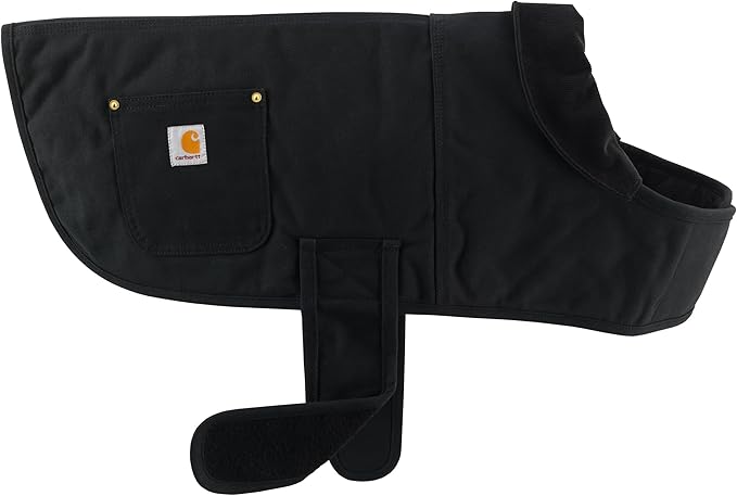 Carhartt Firm Duck Insulated Dog Chore Coat, Durable Weather Resistant Coat for Cold and Windy Conditions, Contains PFAS (Black), Small