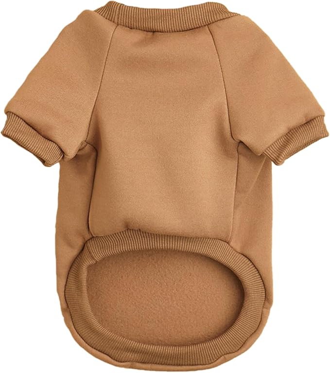 Puppy Sweater for Small Dogs Clothes Warm Winter Cat Clothe Pet Sweatshirt Knitwear Doggie Kitten Clothing, Coffee, XX-Small