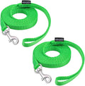 AMAGOOD 6 FT Cat Leash, Strong and Durable Traditional Style Leash with Easy to Use Collar Hook,Cat Lead Great for Cats(3/8" x 6 ft,Green(Pack of 2))