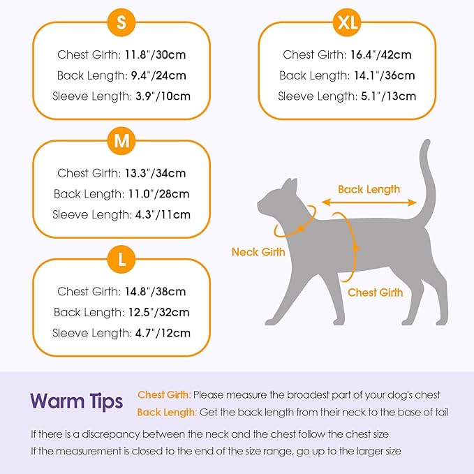 SUNFURA Hair Sticky Cat Clothes, Cat Sweater for Cats Only, 4-Legged Fleece Sweaters Kitten Pajamas Reduce Shedding Fur, Warm Pullover Shirts for Cats, Red L