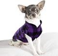 KAMA BRIDAL Spring Autumn Winter Coat Pullover Fleece Vest for Cats Small and Medium Dogs Thin Sweater Purple & Black Plaid (Purple, XXS)