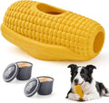 Interactive Dog Frozen Treat Toy, Dog Enrichment Toys for Large Dogs, Indestructible Dog Toys to Keep Them Busy, Corn Shape