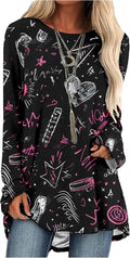 MARSVOVO Women Novelty Graphic Plus Size Sweater Crewneck Long Sleeve Cute Printed Loose Fit Casual Fall Sweaters Top