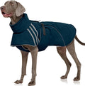 FUAMEY Dog Cold Weather Coats,Dog Winter Jackets for Large Dogs Warm Dogs Coat with Reflective Strips Waterproof Pet Snowsuit Thick Paded Pets Vest for Labrador Golden Retriever Blue XL