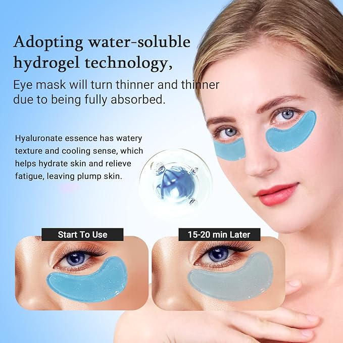 Under Eye Patchs Hyaluronic Acid Eye Mask for Dark Circles and Puffiness Wrinkle Eye Bags 30 Pairs