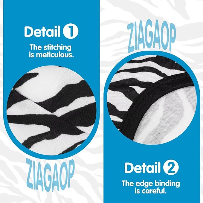Adorable Zebra Print Dog Shirts – Lightweight, Cozy Outfit for Small to Medium Dogs, Soft & Snuggly Pet Wear for Everyday Comfort and Cuteness.Black M