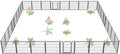FXW Garden Fence Outdoor for The Yard – 24in(H) x 60.9ft(L) Heavy Duty Metal Animal Barrier for Dog and Rabbit, Decorative Dog Fence, 32 Panels, Silver