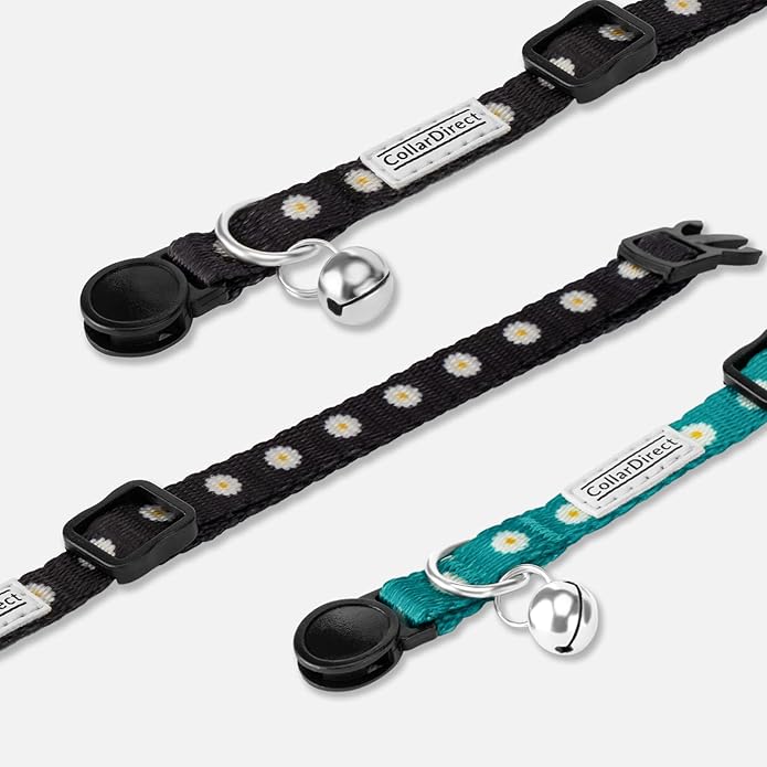 CollarDirect Cat Collar Breakaway with Removable Bell Set of 2 PCS