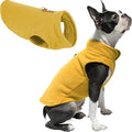 Gooby - Fleece Vest, Small Dog Pullover Fleece Jacket with Leash Ring, Honey Mustard, Medium