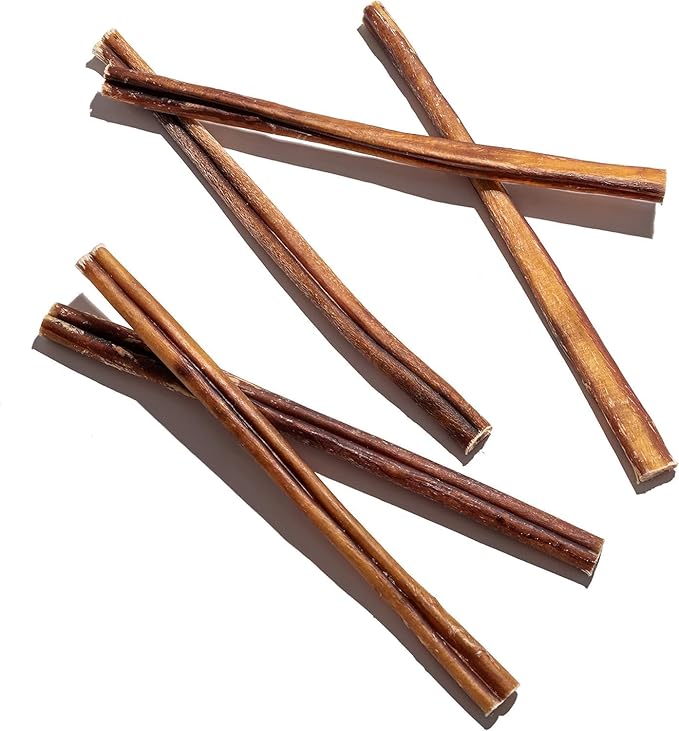 Wild Wolf 12-inch Angus Bully Sticks (1.5 Pounds) Healthy, All-Natural, Long-Lasting Dog Chew Bones - Low Odor - Mixed Thickness - Lab-Tested, Hand-Inspected and Packed with Love in The USA