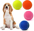 Tennis Ball Dog Toys 4 Pack - Giant 4-Inch Durable and Safe Fetch Tennis Ball for Dogs with Mesh Bag, Large Dog Tennis Balls Perfect for Indoor and Outdoor Interactive Play(Multicolor)