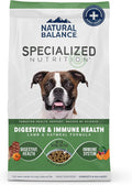 Natural Balance Specialized Nutrition Dry Dog Food with Lamb and Oatmeal for Dogs, Digestive & Immune Health Food, Natural Ingredients with Added Vitamins & Minerals - 22 lbs