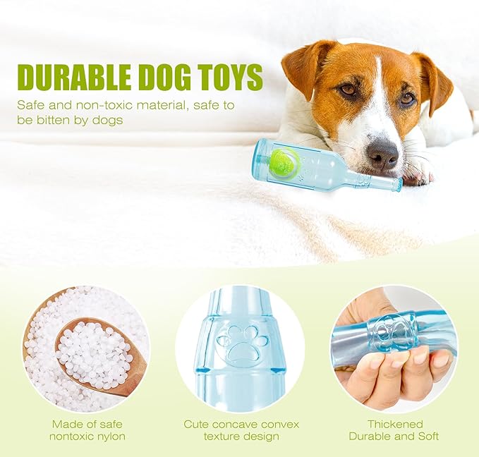 Dog Toy - Floating Fetch Toy with Squeak, Tennis Ball Inside (Single Large)