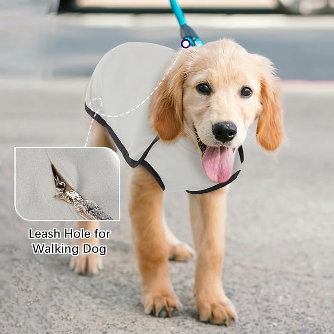 ROZKITCH Dog Winter Coat Soft Pullover Pajamas, Pet Windproof Warm Cold Weather Jacket Vest Cozy Jumpsuit Apparel Outfit Clothes for Walking Sleep Grey 2XL