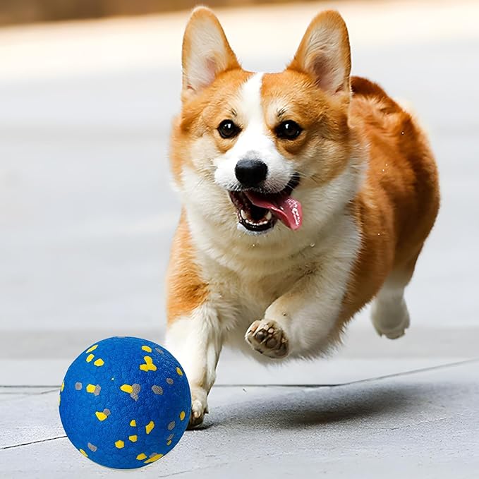 2Pcs Dog Balls Toys for Dog Aggressive Chewers, Interactive Pet Toys, Tennis Balls for Large Medium Small Puppy for Training Fetching Throwing Catching Interactive Play, Swimming, Water Floats Toys