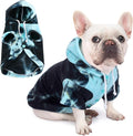 Dog Hoodie Tie Dye Dog Sweatshirt Chic Winter Clothes Ultra-Soft Warm Sweaters for Small Medium Dogs Fashion Pet Clothes for Dogs (Blue/Black/Grey, S (Back: 11.02",Chest: 15.74", Neck: 13.77"))