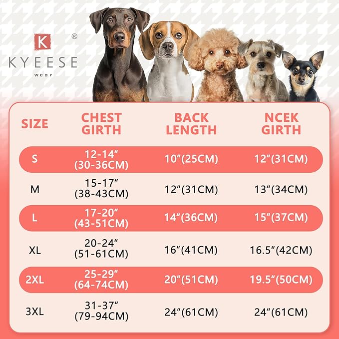 KYEESE Dog Coat Soft Pet Sweater for Cold Weather Warm Pet Winter Puffer Coat with Leash Hole Thick Cat Clothes with Pocket Waterproof Dogs Jacket with Fleece Lined Windproof Dog Coats for Small Dogs