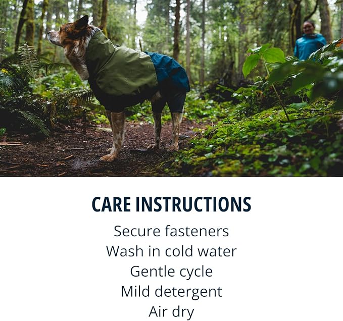 Ruffwear, Sun Shower Dog Raincoat Coverall, Waterproof & Windproof All-Weather Jacket with Full Coverage & Leg Straps, Lightweight & Reflective Dog Gear, Midnight Blue, Large