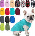 BEAUTYZOO Dog Fleece Vest Sweater Winter Jacket for Small and Medium Dogs with D-Ring Leash Cold Weather Coat Hoodie for XS S M Dogs Boy or Girls, Blue L