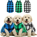Kama Bridal 3 Pack Dog Coat - Spring, Autumn, Winter - Fleece Vest for Cats & Small/Medium Dogs - Blue, Green, Black Plaid (XS)