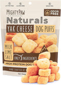 Mighty Paw Yak Cheese Puffs for Dogs - Crunchy All-Natural Pet Treats - Odorless Limited-Ingredient Chews for Puppies & Power-Chewers - Rich in Protein and Calcium - Easy to Chew (8 oz.)