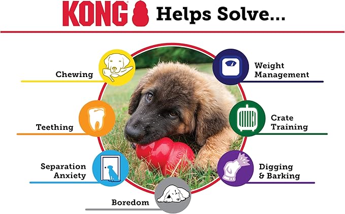 KONG Extreme Dog Toy - Fetch & Chew Toy - Treat-Filling Capabilities & Erratic Bounce for Extended Play Time Most Durable Natural Rubber Material - for Power Chewers - for Large Dogs