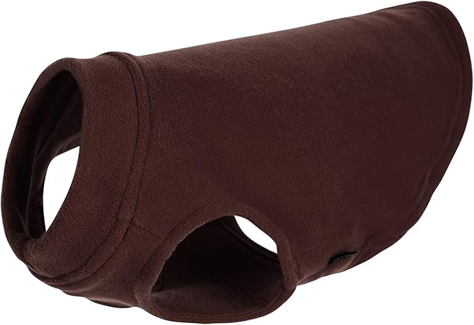 Gooby - Stretch Fleece Vest, Pullover Fleece Vest Jacket Sweater for Dogs, Brown, Small