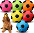 Vinsot 6 Pack 2.6'' Squeak Latex Dog Toy Ball Soft Durable Chew Puppy Soccer Toy Rubber Fetch Interactive Dog Ball for Small Medium Pets Training Supply
