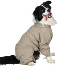 Dog Raincoat for Medium Large Dogs,rain Jacket Coat, Full Leg Coverage Waterproof Rain Suit with Detachable Hood & Tail, Reflective Strips, Snag-Free Top Zipper (Khaki for Boy, X-Small)