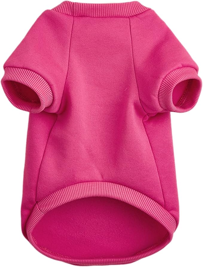 Puppy Sweater for Small Dogs Clothes Warm Winter Cat Clothe Pet Sweatshirt Knitwear Doggie Kitten Clothing, Rose, X-Small