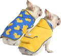 HDE Reversible Dog Raincoat Hooded Slicker Poncho Rain Coat Jacket for Small Medium Large Dogs Ducks Yellow - S