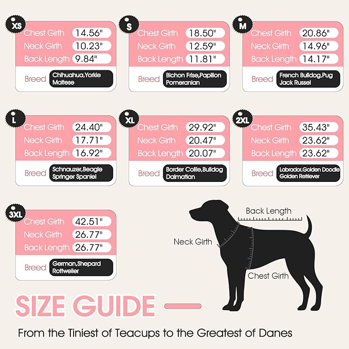 Dog Coat with Harness Built in -Pink,2XL- Fleece Lined Dog Snow Jacket Snowsuit，Adjustable Reflective Winter Warm Cold Weather Coat