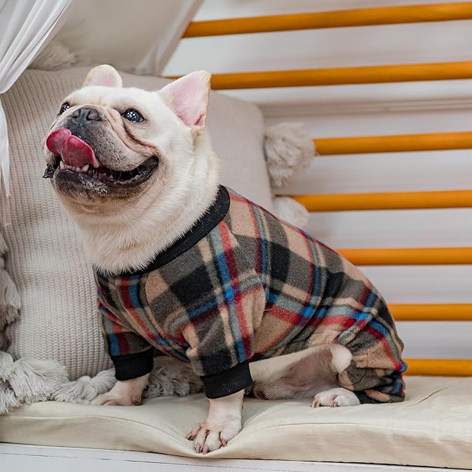 SCENEREAL Fall Dog Pajamas for Small Dogs, Soft and Warm Puppy Sweater, Holiday Clothes Onesie, Thanksgiving Christmas Outfits for Doggie Cold Winter - Dog Jammies Pjs