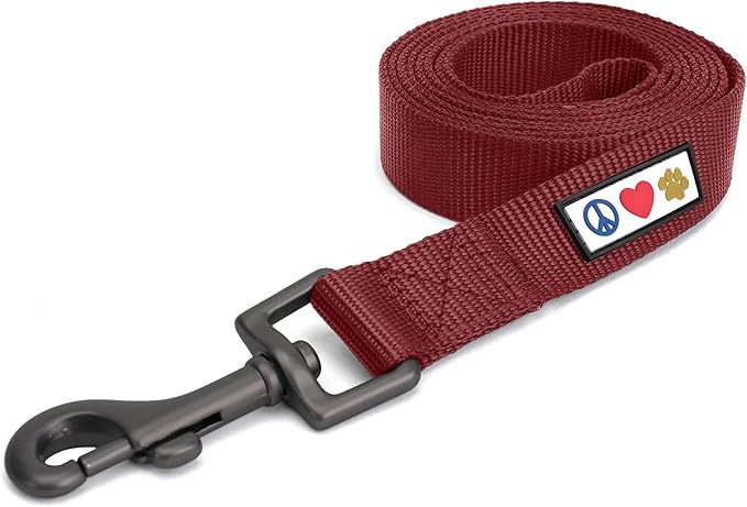 Pawtitas 6 FT Solid Color Leash for Puppy & Dog Training - Comfortable Handle - Extra Small/Small Dog Leash - Marsala