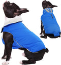 Kuoser Dog Coat Small, Cold Weather Reflective Waterproof Dogs Jacket with Warm Fleece Lining, Turtleneck Dog Winter Coat with Zipper, Doggy Snow Jacket Pet Coats for Small Medium Large Dogs, Blue XS
