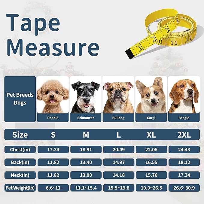 Dog Winter Coat for Small & Medium Dogs (Up to 31lb), Waterproof Dog Coat with Harness, Puppies Windproof Puppy Puffer Jacket, Snowsuit for Dachshund,Frenchie, Corgi (Classic Blue, Medium)