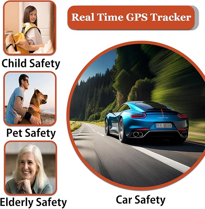 Mini GPS Tracker for Vehicles-Tracker Device for Vehicles No Subscription No Monthly Fee Real-Time Car Tracker Device Hidden Magnetic Tracking for Cars Kids Dogs