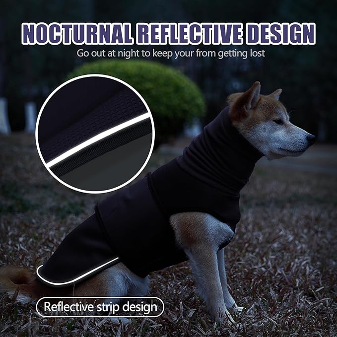 Dog Anxiety Vest,Pet Calming Hoodie Breathable Dog Anti-Anxiety Jacket for Thunder Fireworks and Separation,Blue XXXL